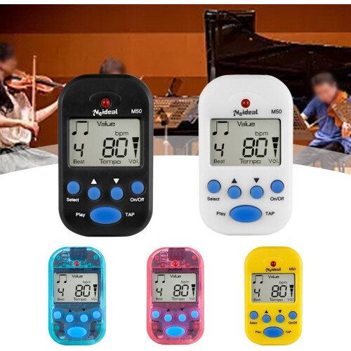 Mini Metronome Digital Rhythm Metronome with Easy Settings String Instruments Mini Metronome Digital with Speaker Multifunctional (Red) 1