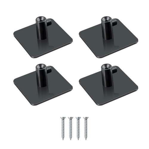 4 Pack Convenient Hook Holder ABS Texture Stand Mixer-black