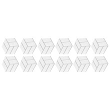 Set van 12 geluiddichte schuimtegels zeshoekig zelfklevend-Wit