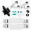 Turbine Replacement Kit Pool Cleaner Repair Kit Plastic A-Frames 1