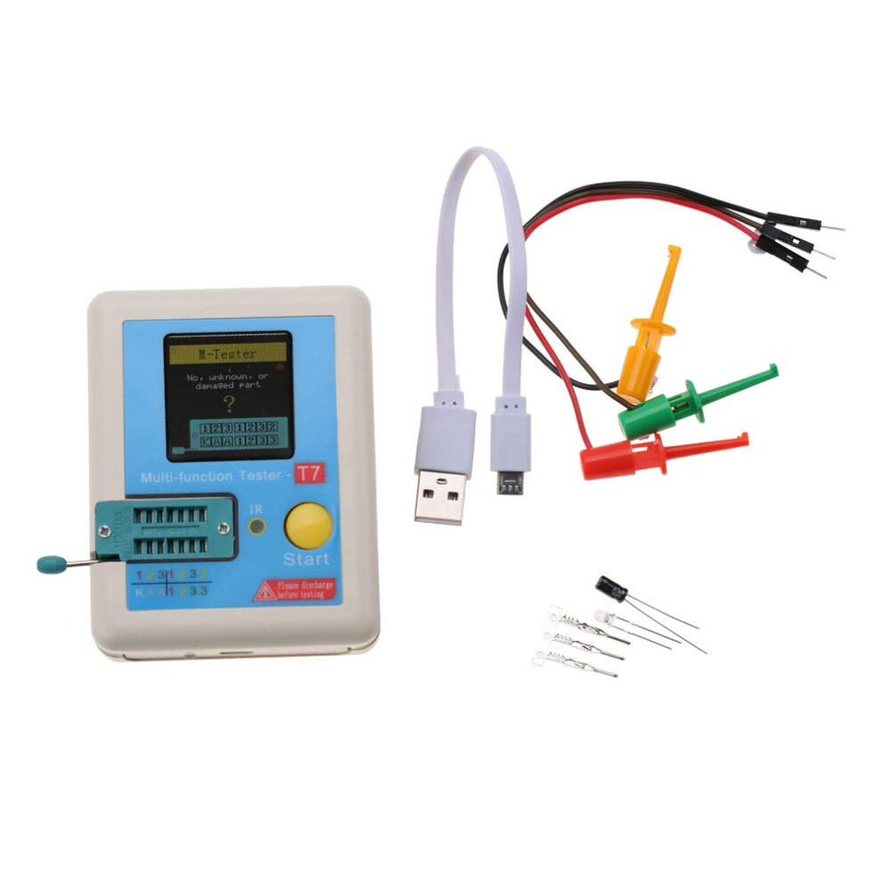 Lcrt7 Tft Transistor Tester Full Color Graphic Display Multifunction Test For Diode Triode Capacitor Resistor Transistor Diode Triode 9412369572868