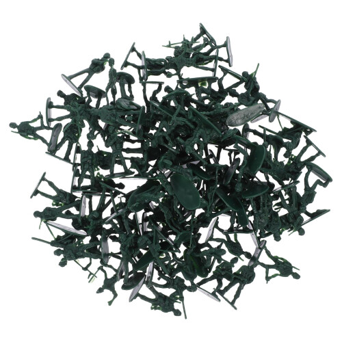 mini soldier model figures for sand table  olive green plastic