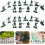 mini soldier model figures for sand table  olive green plastic 5
