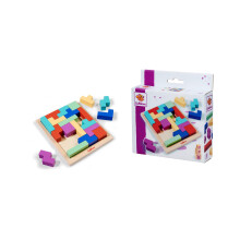 Shape Game with Wooden Frame, 30 Stones to Sort by Size, 13.5x17 cm, Birch Wood, Ages 3