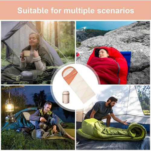 Compact Sleeping Bag, Lightweight Travel Mat for Camping, Hiking 2