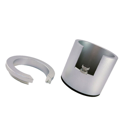 Multifunktionale Kaffee-Tamper-Basis,-Silber