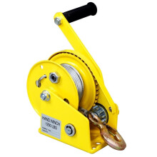 1200 lbs 5m Wire Rope Hand Winch Bidirectional SelfLocking Small Portable Winch Manual Traction Winch Crane Lifting Sling for Boat, Trailer, Truck