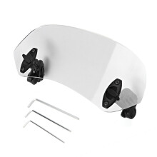 Windschutzscheiben-Spoiler für Motorräder, universell verstellbare Clip-On-Scheibe mit Luftabweiser-Technologie, reduziert Windgeschwindigkeit und