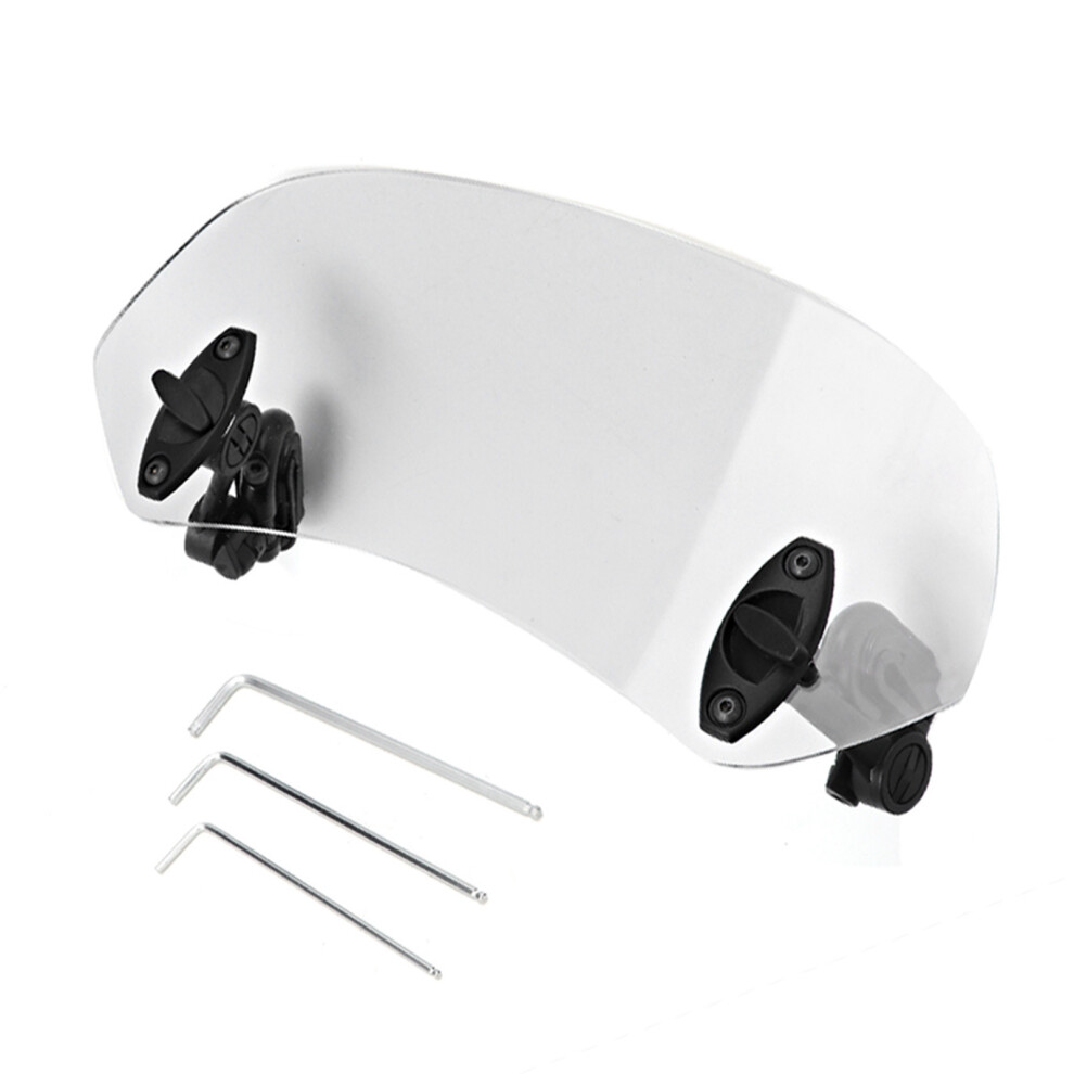 Windscreen Windshield Spoiler 4 Motorcycle, Universal Adjustable Clip-On Screen W/ Air Deflector Technology, Reduces Wind Speed & Airflow 9139052961098