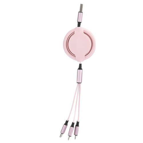 Retractable Multi Charging Cable, Supports Fast Charging & Universal Compatibility, Compact & Portable for IOS/Android Devices, Bidirectional Stretchi 2