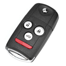 Înlocuitor cheie rabatabilă pentru Acura, telecomandă de acces fără cheie cu 4 butoane, baterie inclusă, cheie de contact de la distanță