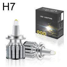 Lâmpadas LED H1 para farol alto e baixo, conjunto de lâmpadas de neblina sem ventoinha com posicionamento preciso da luz, branco frio 6000K,