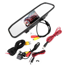 Dual-Lens-Kamera mit Nachtsichtfunktion, Auto-DVR, Rückspiegel-Videorekorder, Front- und Rückfahrkamera, 4,3-Zoll-Monitor, HD-Nachtsichtkamera, IP68