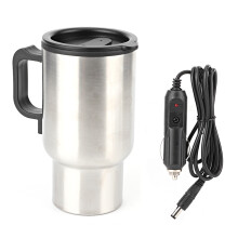 Stainless Steel Travel Coffee Cup Car Heating Cup Universal Vehicle Design Car Kettle Insulated Heated Thermos Mug Safe To Use Anti Slip Bottle
