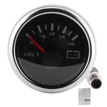 Marine-Spannungsmesser 4Boats, wasserdichtes Voltmeter mit Antivibrationstechnologie und beweglichem Magnetzeiger, universelles Spannungsmessgerät
