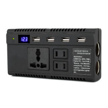 Convertitore da CC a CA Inverter di potenza per auto Ricarica rapida USB Onda sinusoidale modificata Caricabatterie multipresa Ventola di