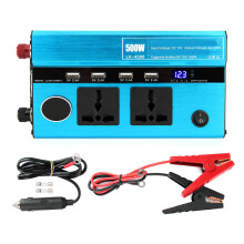 AC-strømomformer Høy effektivitet DC12V til 220V Husholdningsbilmontert solenergiproduksjon med USB-biladapter og temperaturkontrollkjølevifte