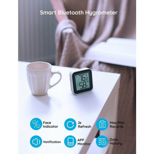 Ψηφιακή συσκευή θερμόμετρου Bluetooth με παρακολούθηση σε πραγματικό χρόνο, συμπαγή 1