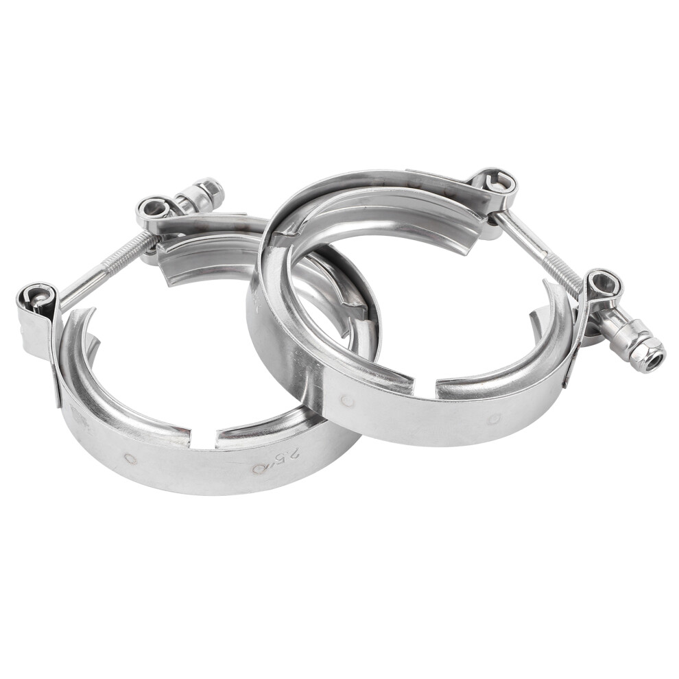 Stainless Steel V Band Clamp Male Female Flange Set 4 Exhaust System Turbocharger Quick Disassembly High Temperature Resistance Corrosion Resistance 9139052968196