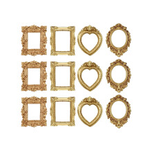 Gold Picture Frame Antique Baroques Mini Picture Frame for DIY