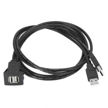 Infälld dubbel USB-förlängningskabel i marin kvalitet, vattentät instrumentbräda, universell passform med enkel installation, snabbladdningsport