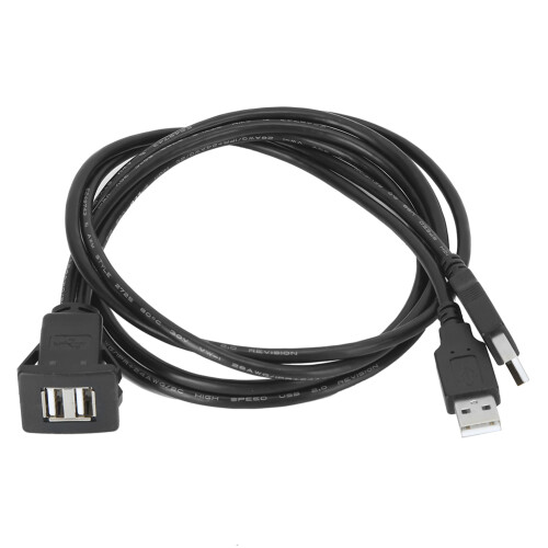 Διπλό καλώδιο επέκτασης USB για εντοιχισμένη τοποθέτηση, αδιάβροχο ταμπλό