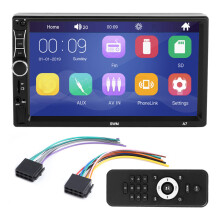 Doppel-DIN-Autoradio mit 7-Zoll-Touchscreen, Bluetooth, Rückfahrkamera, FM-Radioempfänger, USB- und AUX-Anschluss, TF-Karten-Eingang, Audio/Video