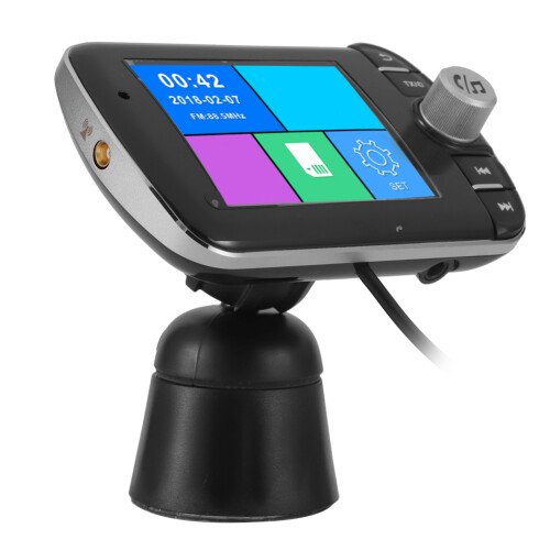 Κιτ αυτοκινήτου Hands Free, πομπός Bluetooth FM με δύο θύρες φόρτισης USB, οθόνη LCD γρήγορης 1