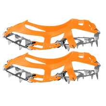 18 Nubs Snow Ice Claw NonSlip Snow Ice Thermoplastic Elastomer Climbing Shoes Spikes Grips Cleats Over Shoes Covers Crampons Orange L