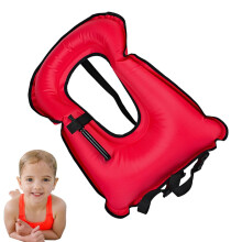 Life Jackets for Adults Snorkel Life Jacket Inflatable Adjustable Snorkel Vest Life Jacket for Men and Women, Boat Accessories Big red