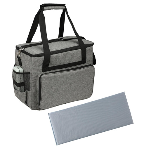 Sewing Machine Carry Bag with Detachable Shoulder Strap, gray
