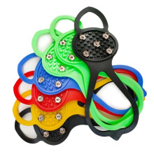 1 Pair 5 Nubs NonSlip Ice Snow Camping Walking Shoes Winter Safety Boots Universal Professional Climbing Crampons 5 Colours Black