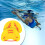 Swimming hand paddle, 1 pair with adjustable straps, Yellow 2