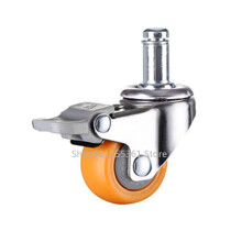 Guide rollers, 2 pieces, 1/1.25/1.5/2 inches, faux furniture casters, orange, swivel caster, trolley, rubber rollers