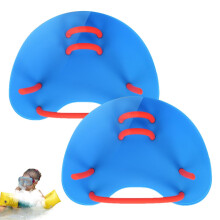 Swimming Paddle for Round Swimming, Pack of 2 with Adjustable Straps, Blue