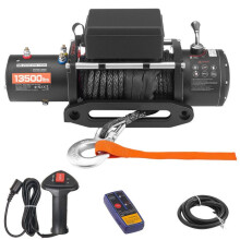 Elektrowinde 12 V DC 6100 kg-Duoku-mit synthetischem Seil Φ 9,5 mm x 26 m-Fernbedienungen kabellos und kabelgebunden-Wasserdichtigkeit IP55