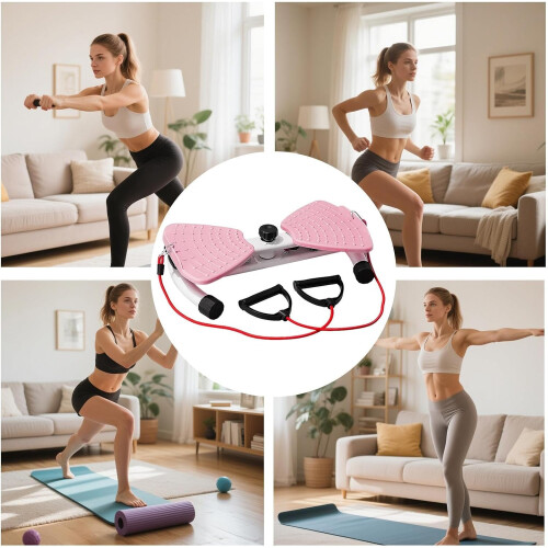 Exercise Twist Board for Abdominal Core Strength Training with Resistance Bands 2