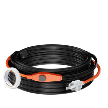 Cabo Aquecedor Antigelo-Duoku-25 m 23 W/m-com Termostato Integrado-Fácil de Instalar-Adequado para Tubos de PVC-Metal e Plástico