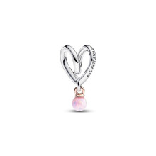 (783242C01) Brand Mum Bicolor Wrapped Heart Charm 783242C01