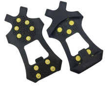 1 Pair 10 Studs Antislip Shoe Covers Wear Resistant Snow Claw Shoes Ice Climbing Shoes Spikes Crampons Cleats EU 3540