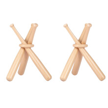 Pack of 6 Wooden Baseball Stands with Mini Bats for Kids Gifts DIY