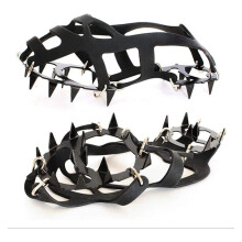 Snow Claw Shoe Covers Ice Claw 1 Pair 18 Teeth Crampons NonSlip Ice Snow Climbing NonSlip Shoe Covers M/L Spike Cleats NonSlip Overshoes L (43 47)