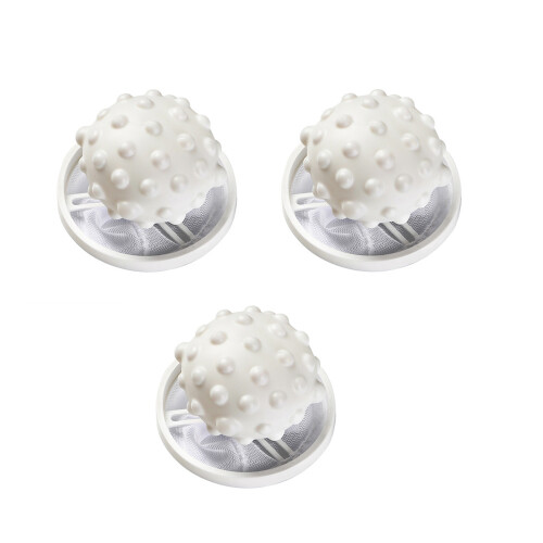 3PCS Tierhaarentferner Filterball Schwimmender-Weiß
