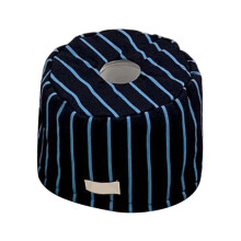 Boîte de rangement-boîte à mouchoirs ronde à rayures bleues