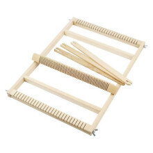 Weaving loom - Wood - Ref 42300 - Includes 3 spools - 27x2 cm - Width 27 cm