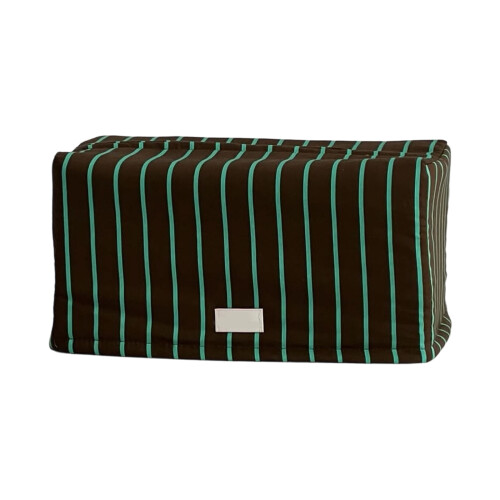 Support de boîte à-rayures vertes Tissu rectangulaire b