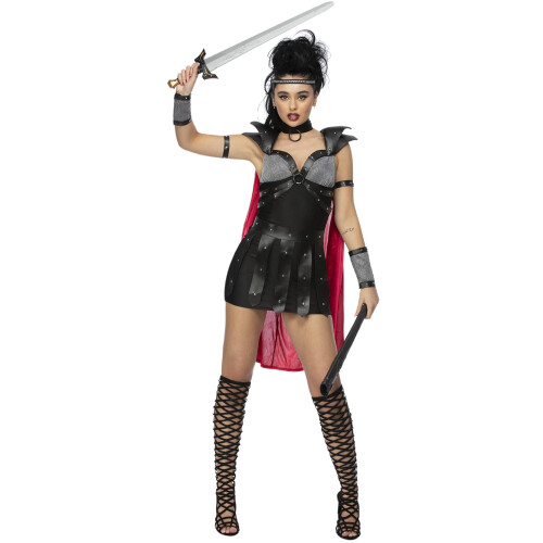 Smiffy's Fever Black Gladiator Costume XS 4-6