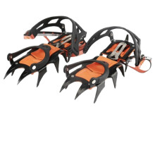 Crampons for Snow Ice Grips Cleats Winter Outdoor Climbing Hiking Fishing NonSlip Covers for Shoes Spikes 12 Teeth Orange