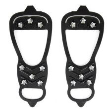 1 Pair Climbing Crampons 8 Cleats NonSlip Ice Snow Camping Hiking Shoes Spike Grip Winter Outdoor Ice Gripper