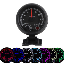 Auton yleiskäyttöinen kierroslukumittari, vaihteenvalolla varustettu, 3,75 tuuman musta kierroslukumittari, jossa 0–8000 rpm -alue, erittäin